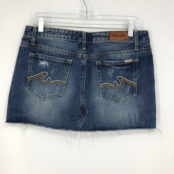Vintage Anoname Y2K Womens Size 29 Liv Denim Skirt Distressed Mini Length - Picture 5 of 6